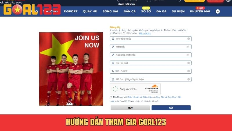 Hướng dẫn tham gia Goal123