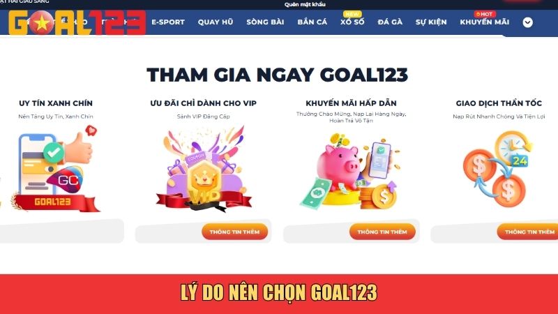 Lý do nên chọn Goal123